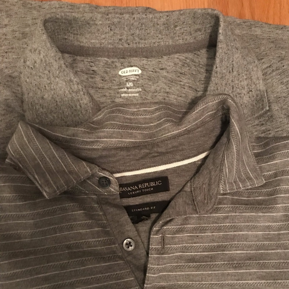 Set of 2 Men’s like new gray polos